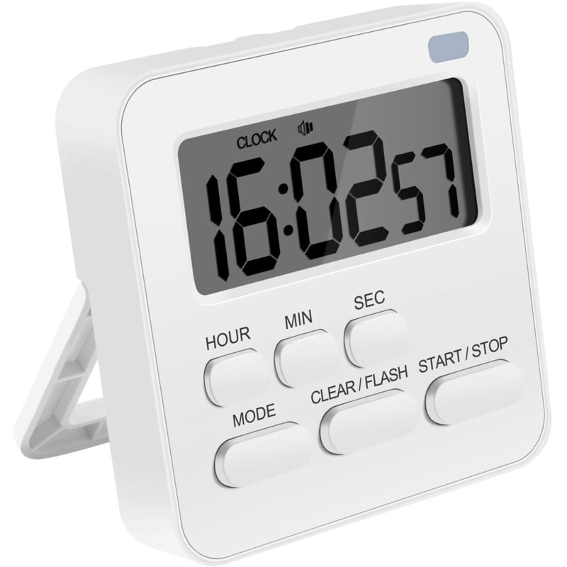 Tlily - KüChen Timer, Eier Uhr mit Uhr, Digital Timer Stopp Uhr mit Lautem lcd Alarm zum Kochen, Backen, Sport, Lernen Usw