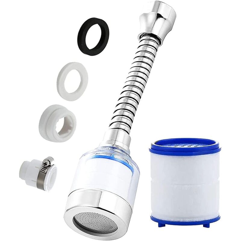 Küchenarmatur Entchlorung Wasseraufbereitung Hochdruckwasser Erhöhung Wassereinsparung Duschschaum Wasserdichter Wasserhahn 360° Drehung Einfach zu