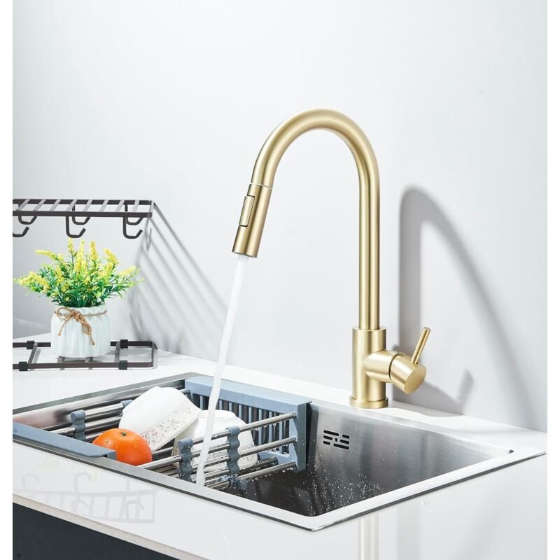 Wasserhahn Küche ,Küchenarmatur Ausziehbar,Ausziehbar Armatur,Wasserhahn Küche 360° Schwenkbar,Zwei Wasserstrahlarten