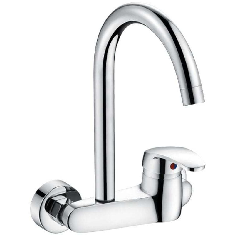 Küchenmischbatterie Kupfer feine Küche Wandmontage Warm- und Kaltwasserhahn Doppelloch Haushaltsspüle Becken Balkon Wäsche Pool Mischbatterie ohne