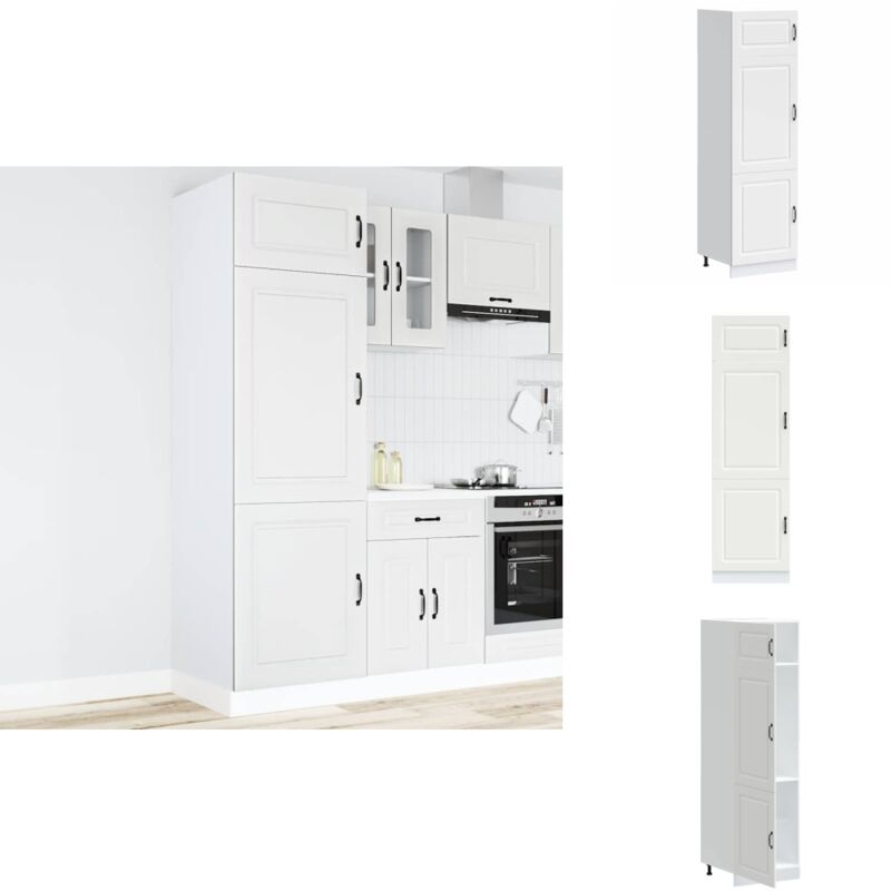 Küchenschrank Kalmar Weiß Holzwerkstoff - Küchenschrank - Küchenschränke - Küchenschrank Weiß - Hoher Küchenschrank