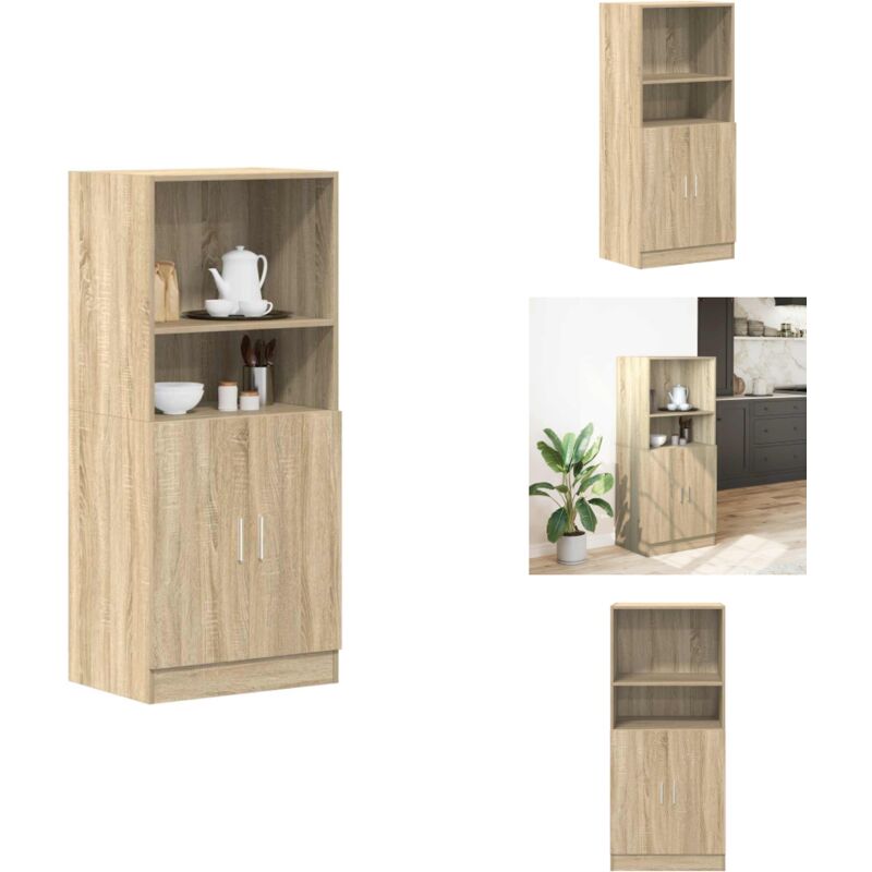 Küchenschrank Sonoma-Eiche 57x41,5x131,5 cm Holzwerkstoff - Küchenschrank - Küchenschränke - Schrank - Vorratsschrank