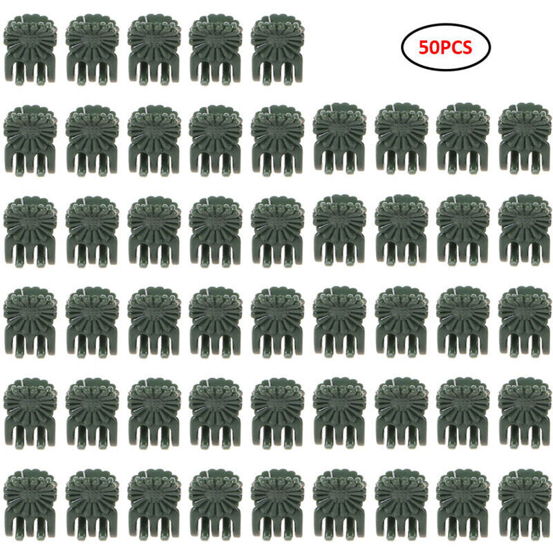 50 Stück Kunststoff-Pflanzenclips, Rankenbefestigungsclips, Gartenclips für Orchideen und Tomaten