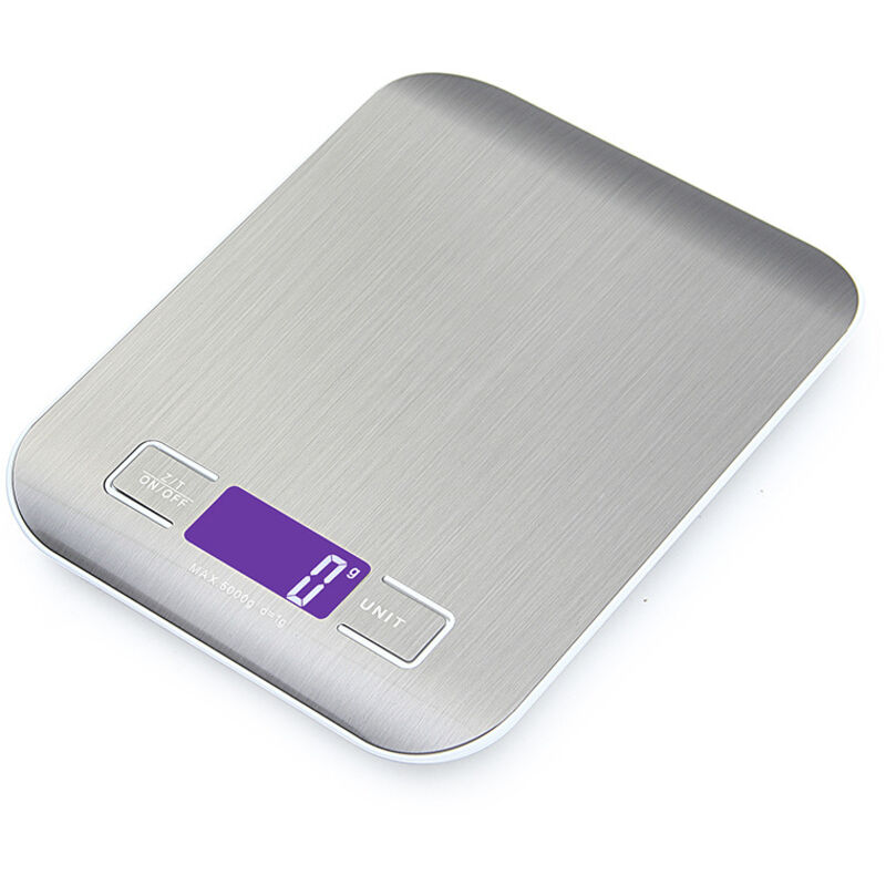 Küchenwaage für Lebensmittel, digitale Gramm- und Unzenanzeige zum Abnehmen, Backen, Kochen, Keto und Essenszubereitung, LCD-Display, Edelstahl