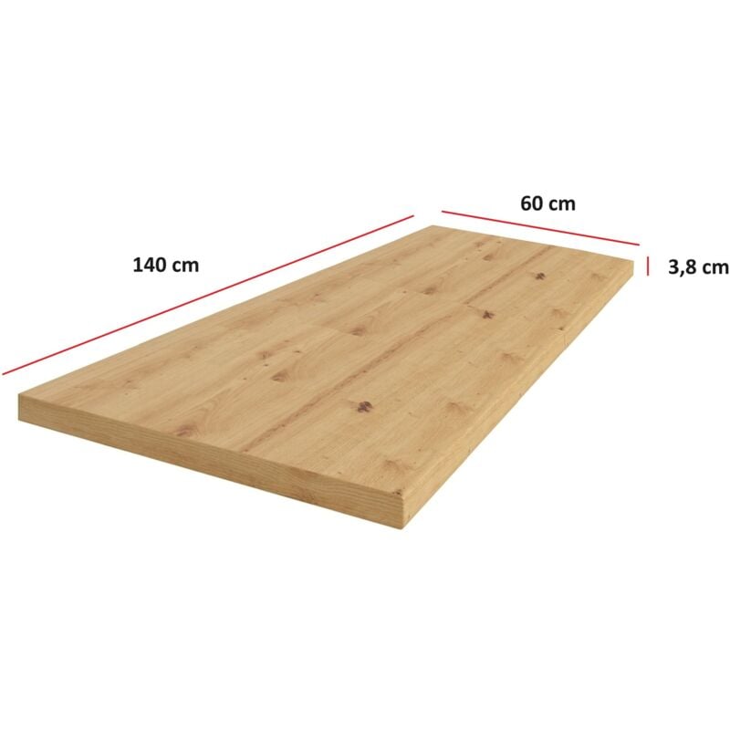 Küchen Preisbombe - Küchen Arbeitsplatte 140cm 38 mm Küchenzeile Küchenblock Eiche Artisan Eko Stilo