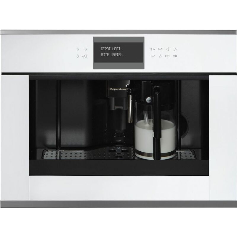 Küppersbusch CKV6550.0W3 Kaffeevollautomat weiß mit Design-Kit Silver Chrome