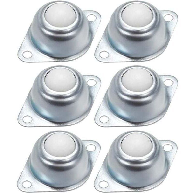 Kugelgelagerte Rollen für Möbel, Transferrollen, verzinkte Eisenkugellager mit Nylonkugeln für Möbel, Rollstühle, 6 Stück