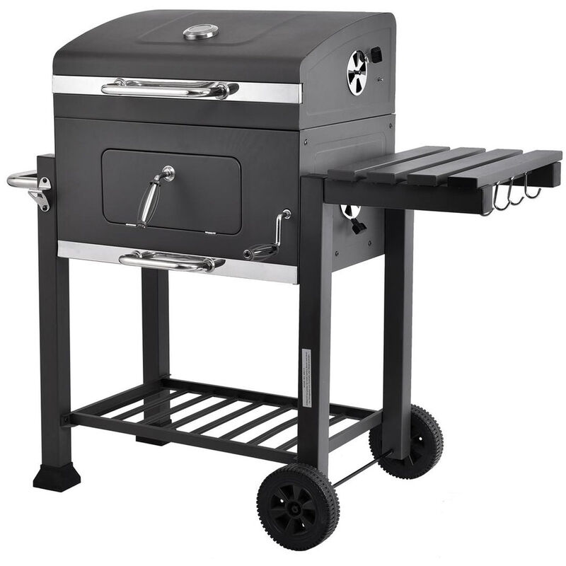 MaxxGarden Barbeque Grill - Holzkohlegrill - Grillstation - 118 x 67 x 108 cm - Schwarz