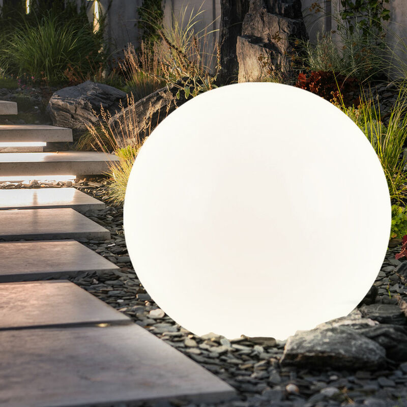 Led Kugelleuchte Erdspieß Steckleuchte Gartendeko Kugellampe Außenleuchte, Kunststoff, inkl. Kabel, 1x E27 led warmweiß, DxH 30x45 cm