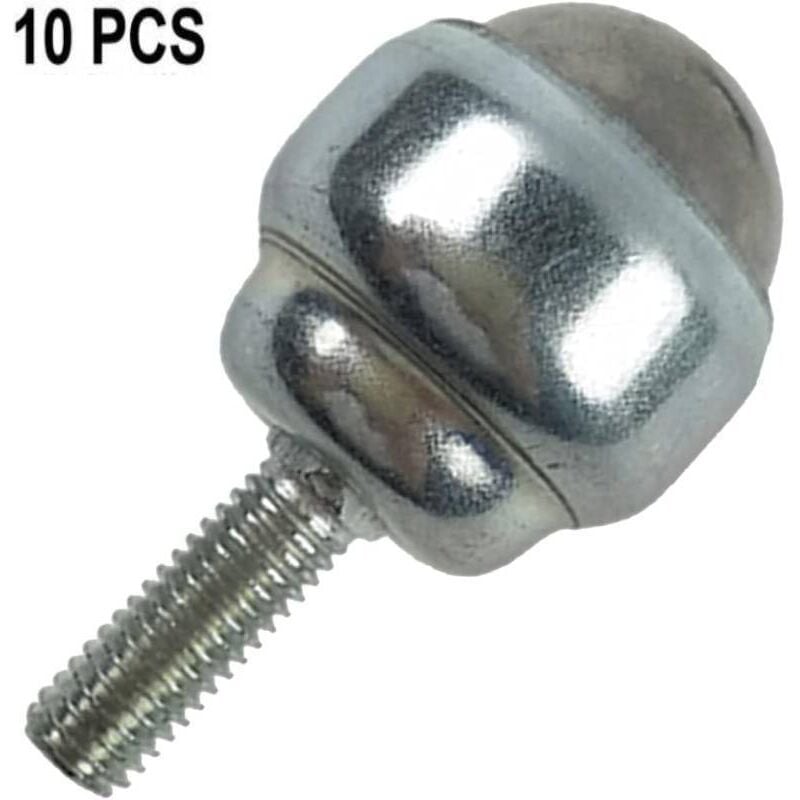 Sjqka - Kugelrollen – 10er-Pack Kugelrollen für Möbel, Trolleys, Schränke/Universalräder für Möbel (Vollkohlenstoffstahl)