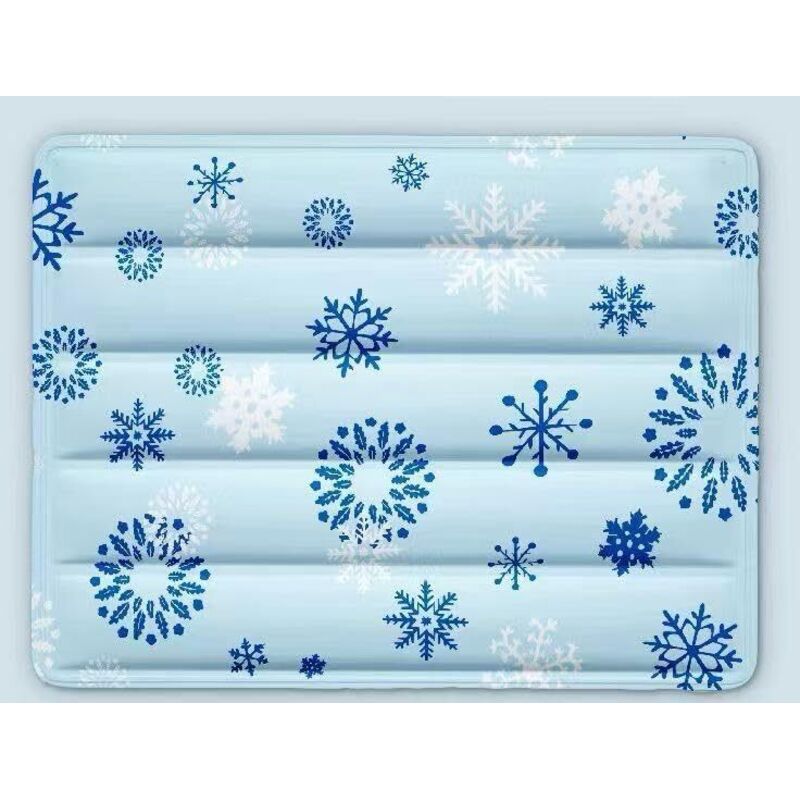 Kühlmatte für Haustiere, Eisbett für Hunde und Katzen, Sommerkühlmatte mit Schneeflockenmuster, Größe M - 40 x 50 cm (empfohlen für Haustiere unter