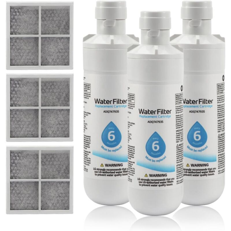 Kühlschrank-Wasserfilter, Kühlschrank-Wasserfilter und Luftfilter, geruchshemmender Kühlschrank-Wasserfilter, Ersatz-Luftnetzfilter, Ersatz für lg