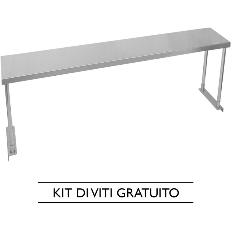 KuKoo Gastronomie Edelstahl Aufsatzbord Arbeitstisch Aufsatzboard Gastroküche
