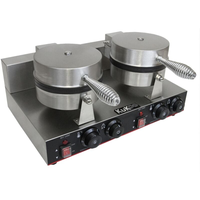 Profi Doppel Waffeleisen Gastro-Waffeleisen Waffelautomat mit Gratis Waffelzange