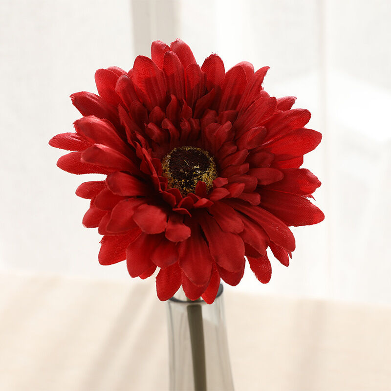 Künstliche Blumen, 15 Stück, künstliche Seiden-Gänseblümchen, künstliche Gerbera-Blumen, Brautstrauß für Hochzeiten zu Hause,