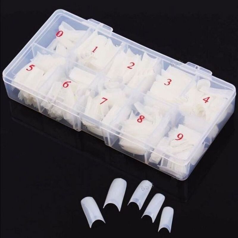 Künstliche Fingernägel – Packung mit 500 Stück, natürlich hellweiß, French Nails – langanhaltend – UV-Gel zum Selbermachen