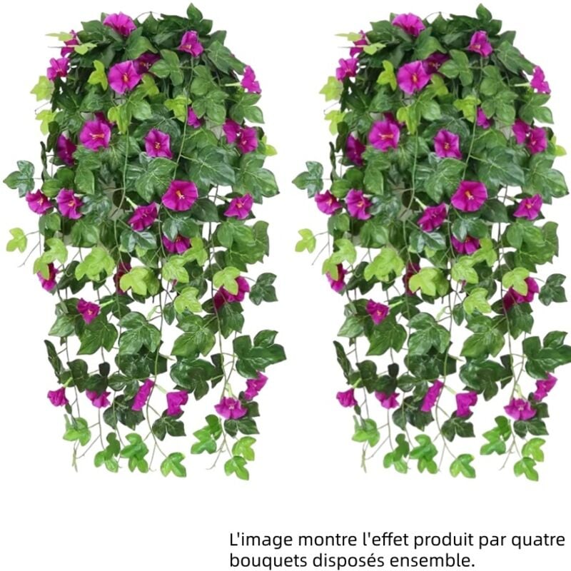 Künstliche Hängeblumen für den Außenbereich, künstliche Kaskadenblumen für den Innenbereich, künstliche Pflanzen für Hochzeitsdekorationen, Garten,