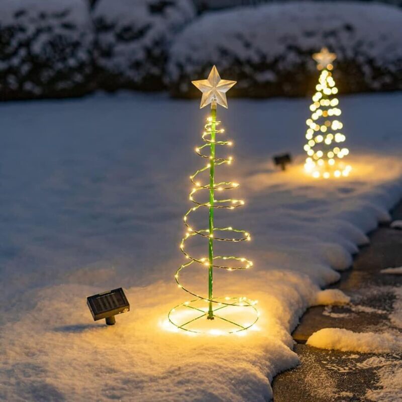Künstlicher Solar-Weihnachtsbaum, Solar-Weihnachtsbaumdekoration für draußen, Solar-Gartenbeleuchtung für draußen, Solar-Weihnachtslichterkette für