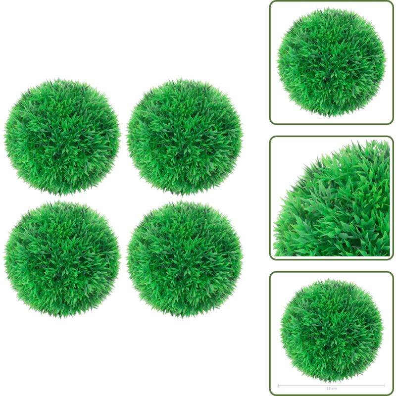 Kunstpflanzen - Living Künstliche Buchsbaumkugeln 4 Stk. 12 cm - Grün