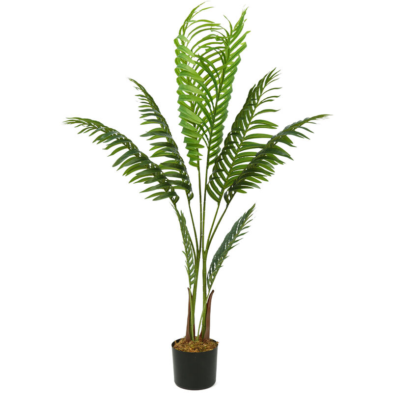 Haloyo - Kunstpflanzen,Kunstpalme im Topf,Künstliche Pflanze,Bäumchen Areca,künstliche Pflanzen,Hawaii Grün Fake Plant,für Schlafzimmer Büro Garten