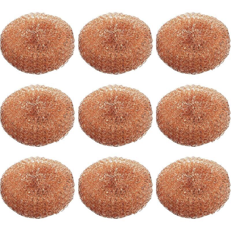 Kupfer-Scheuerschwämme, robuste Spiral-Scheuerschwämme für Küche, Haushalt und Haushalt – gegen Schmutz, Fett und Ablagerungen, auch zum Topfreinigen