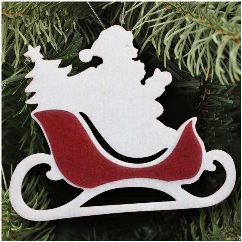Trade Shop Traesio - Trade Shop - slitta babbo natale ovatta und juta 2 colours 44 cm für lebensmittel -