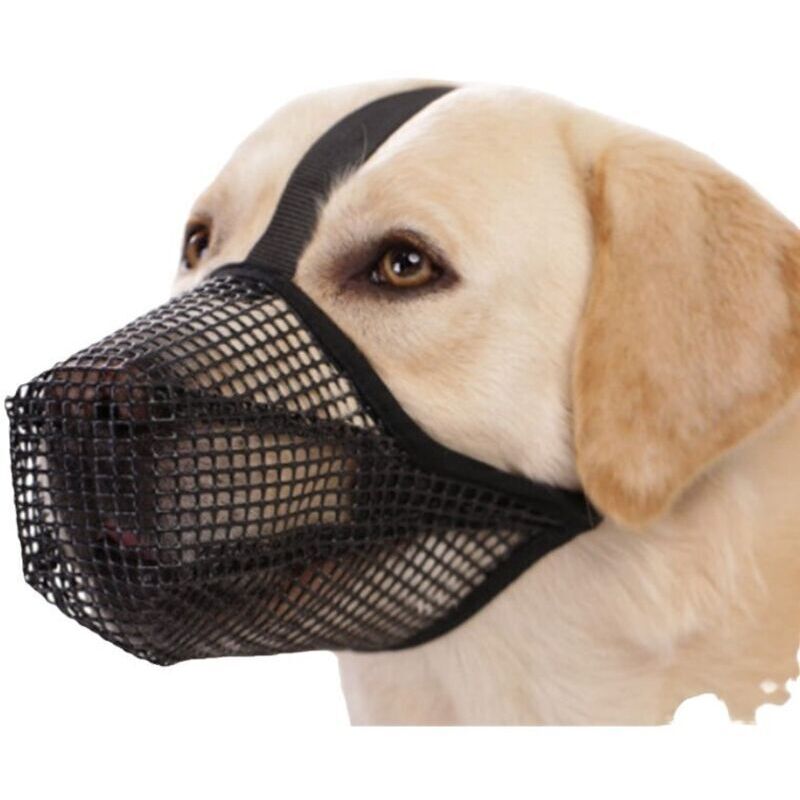 Kurzschnüriger Netzmaulkorb für Hunde, atmungsaktiver Maulkorb für Französische Bulldoggen, flache Anti-Beiß-, Kau- und Antibellmaske für