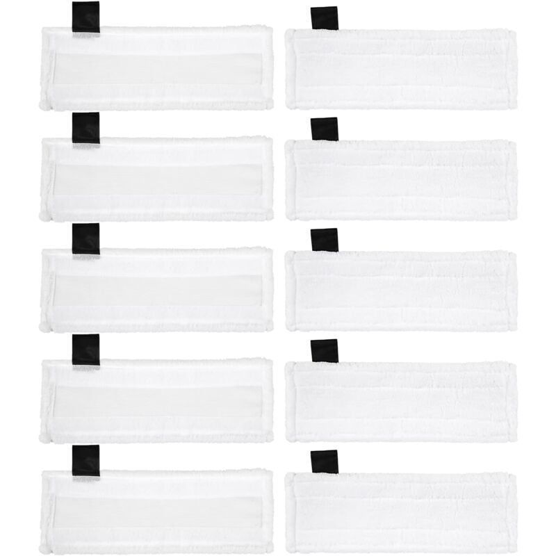 10er Pack Mikrofasertücher: 10 Bodentücher, Ersatzteile für Kärcher Dampfreiniger, kompatibel mit EasyFix, SC2, SC3, SC4, SC5 Dampfreiniger, sehr gut