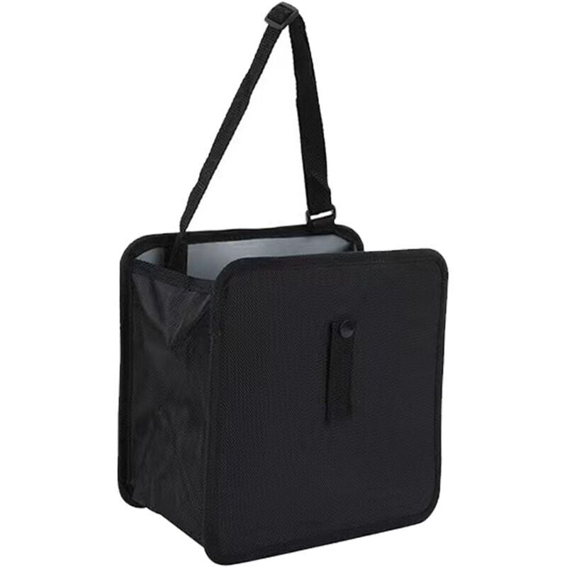 KZQ - 1er-Pack Auto-Mülleimer, multifunktionaler Mülleimer zum Aufhängen, universeller Auto-Mülleimer für Auto, suv, lkw, Minivan (schwarz)