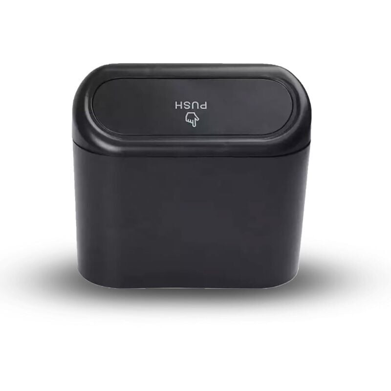 1er-Pack Auto-Mülleimer, niedlicher Auto-Mülleimer, kleiner Auto-Mülleimer für Auto, Schlafzimmer und Büro (schwarz, 15,5 x 14 cm) - KZQ