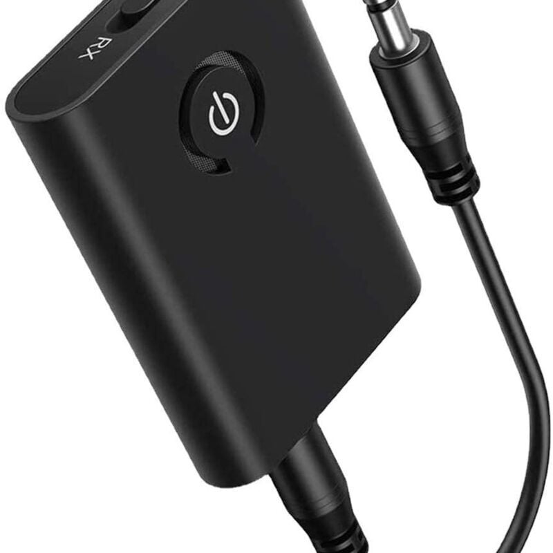 KZQ - 2-in-1-Bluetooth-Audioadapter, Bluetooth 5.0-Sender und -Empfänger mit 3,5-mm-AUX-Buchse für Kopfhörer, Lautsprecher, Stereoanlagen, Auto,