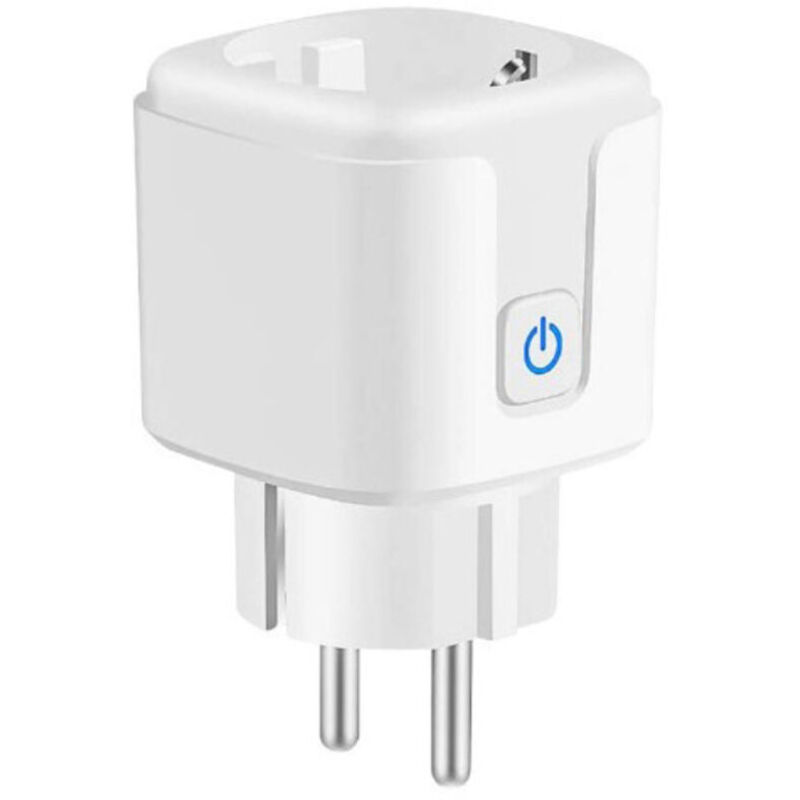 KZQ - 20A Wifi Smart Plug mit Leistungsmesser, AI-Sprachfernbedienung für Mobiltelefon, EU-Stecker, 49 x 49 x 83 mm
