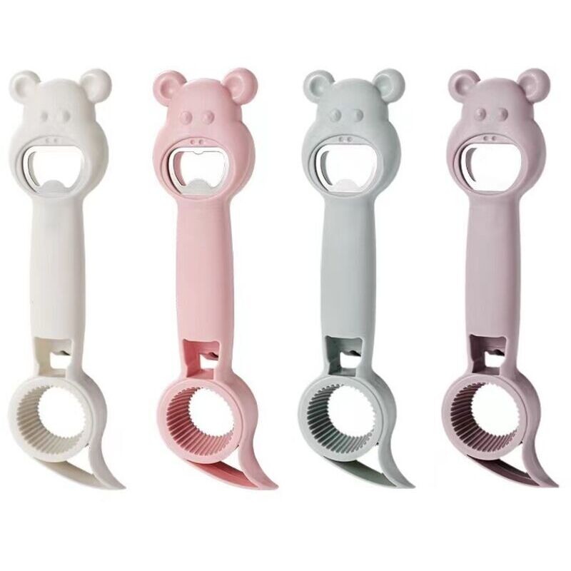 4-in-1-Multifunktions-Flaschenöffner, manuell, 4er-Pack, Flaschenöffner, Dosenöffner, Glasöffner, Bierflaschenöffner, Bierdosenöffner. - KZQ