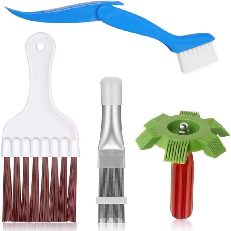 4er-Pack Kondensator-Lamellenkamm für Klimaanlagen, Klimaanlagenbürste, Klimaanlagenkamm, zum Reinigen von Klimaanlagen, Kühlschränken, Verdampfern,