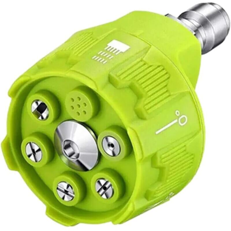 6-in-1-Multifunktions-Hochdruckreiniger-Sprühdüse, max. 3500 psi – tragbares Hochdruckreiniger-Zubehör, 1/4-Zoll-Anschlussspitzen für Boden, Terrasse