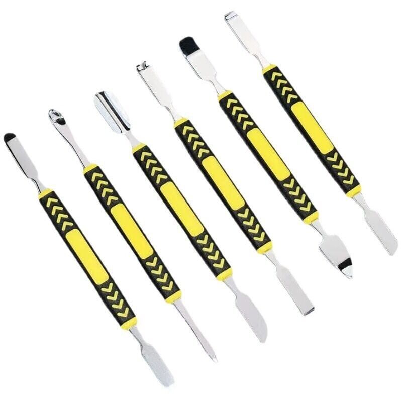 6-teiliges doppelseitiges Brecheisen-Set aus Metall für die Reparatur elektronischer Geräte, für iPad, Mobiltelefon und Computer. - KZQ