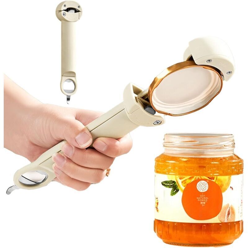 Abrelatas 3 in 1, Einstellbarer manueller Flaschenöffner, Edelstahl-Multifunktions-Flaschenöffner, Ideal für ältere Menschen mit Arthritis, schwachen