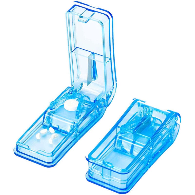 KZQ - Cortador de Pastillas Professional (2 Einheiten), Cortador de Pastillas klein oder groß für die Mitad, sicher für Medikamente, Corte Limpio
