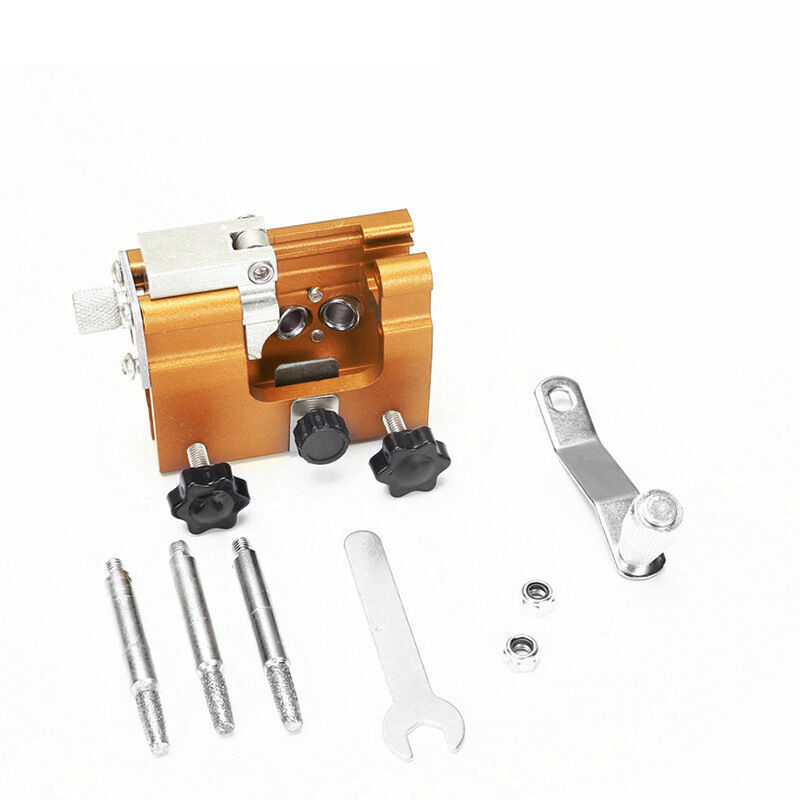 Kettensägen-Schärfset, Mini-tragbarer Handkurbel-Kettenschärfer, Kettenschärfwerkzeuge, Schärfer für alle Arten von elektrischen Kettensägen (Orange,