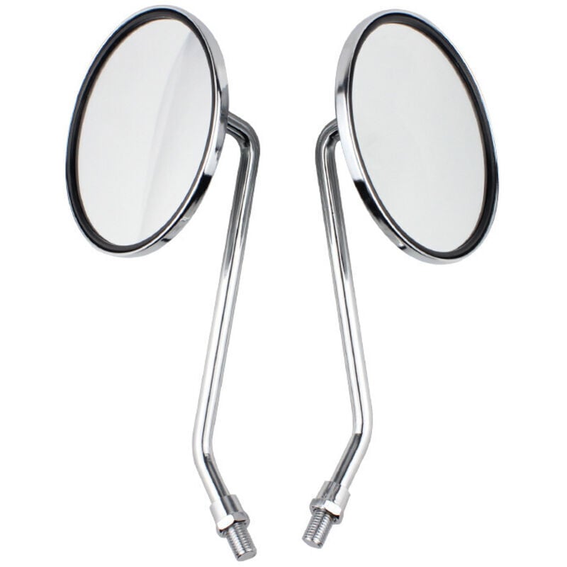 Motorrad-Rückspiegel, 1 Paar, kompatibel mit universellen 10-mm-Rückspiegeln für Motorräder, Straßenmotorräder, Geländefahrzeuge, Motorroller und