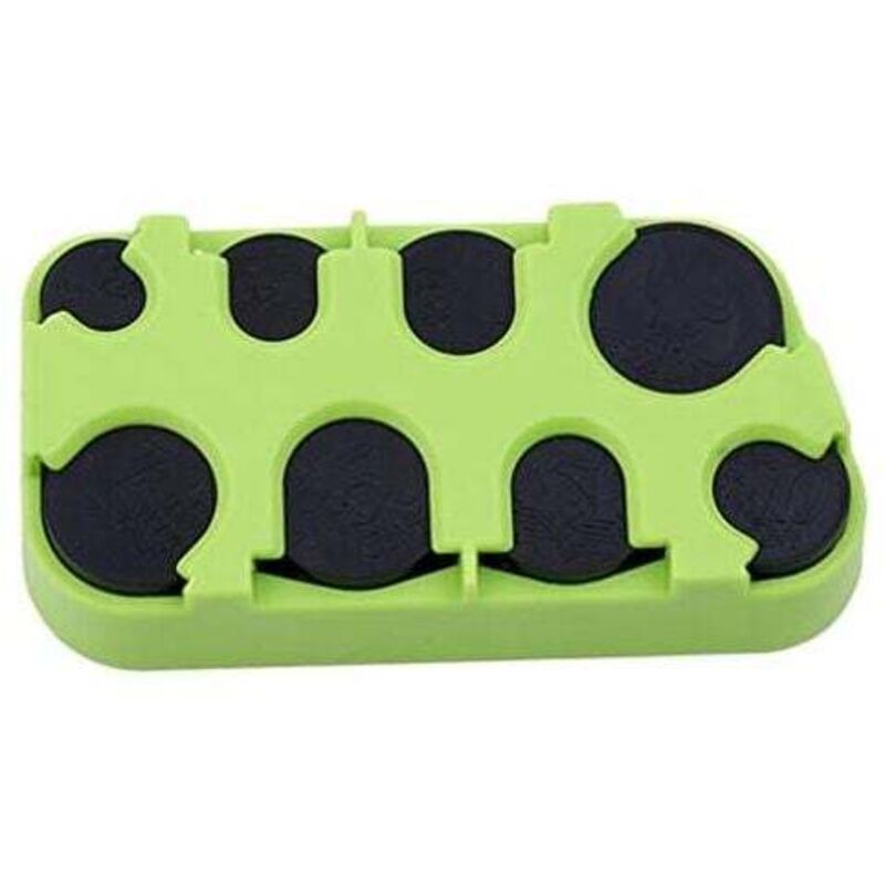 KZQ - Premium-Aufbewahrungsbox für Münzen, 10 x 5 x 2,5 cm, Mini-Münzspender-Organizer, hält Ihre Kleidung ordentlich, grün