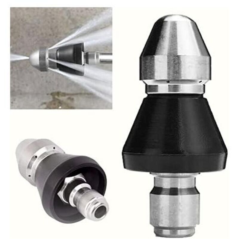 Reinigungswerkzeug Hochdruckdüse, Kit für Hochdruckreiniger, Düse, 1/4 Hochdruck-Abflussdüse Kanalrohrreiniger Hochdruckreiniger - KZQ