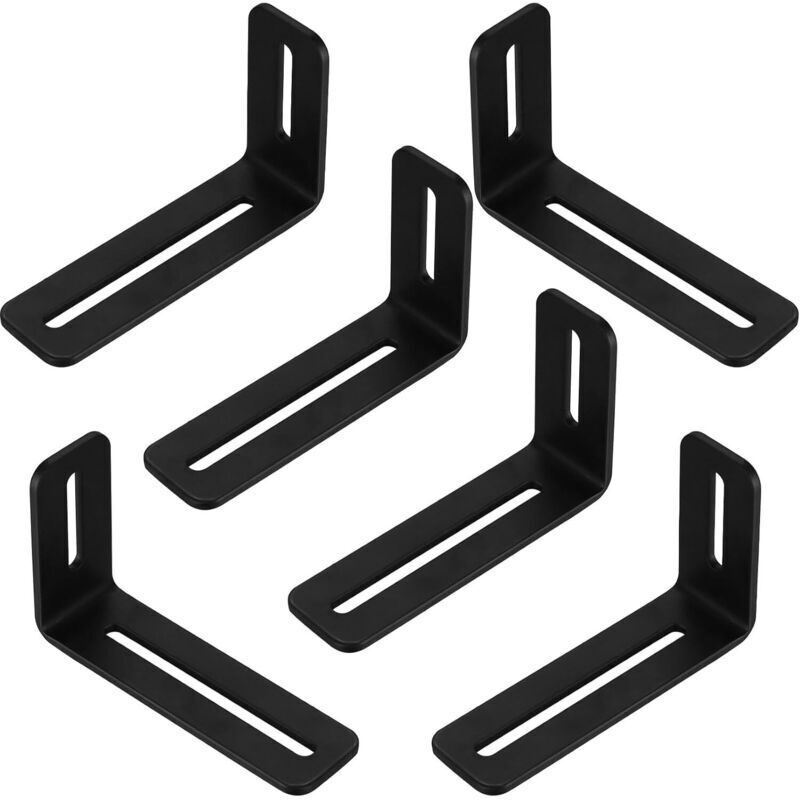 Verstellbare Regale mit 2 breiten Böden, 6 L-förmigen Böden für Möbel, verstellbare Regalstütze von 90 Grad, rechteckige Böden, (101+60) x 30 mm / 3