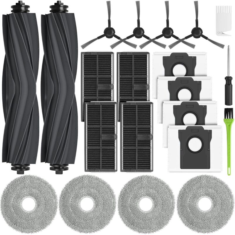 L40 Ultra AE Zubehör für Dreame L10s Ultra Gen 2 / L40 Ultra AE/Mova E30 Ultra Zubehörset Ersatzteile L10s Pro Ultra Heat 4 Staubbeutel, 4 Filter, 2