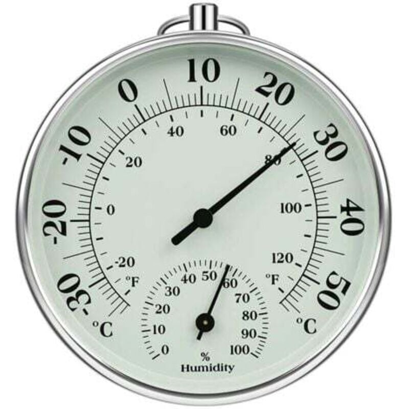 10 cm Innen-/Außenthermometer mit Feuchtigkeitsmesser für Innen und Außen, Lufttemperatur zur Überwachung von Klimaanlagen, Feuchtigkeitsthermometer,
