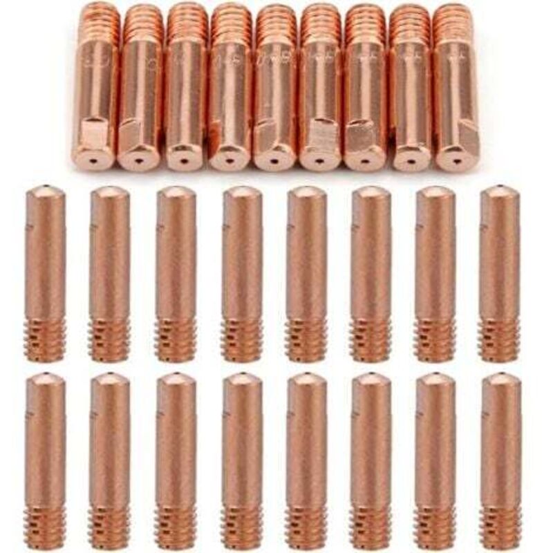 40 Stück MB15 15AK Gasdüsen Kontaktspitzen Düsenhalter 0,8/1,0 mm MIG/MAG-Schweißbrenner Verbrauchsmaterial MIG-Kontaktspitzen MIG-Schweißgerät (20