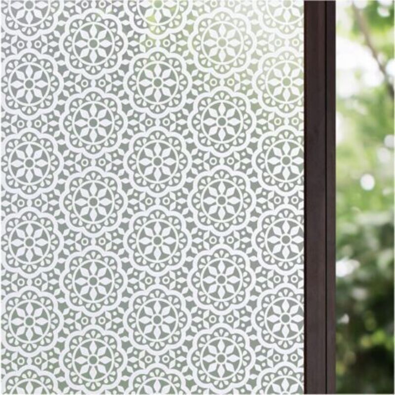 Blendfreie elektrostatische Fensterfolie, selbstklebend, verdunkelnd, Sichtschutz, dekorative Milchglas-Fensterfolie für Badezimmer, Zuhause, Küche,