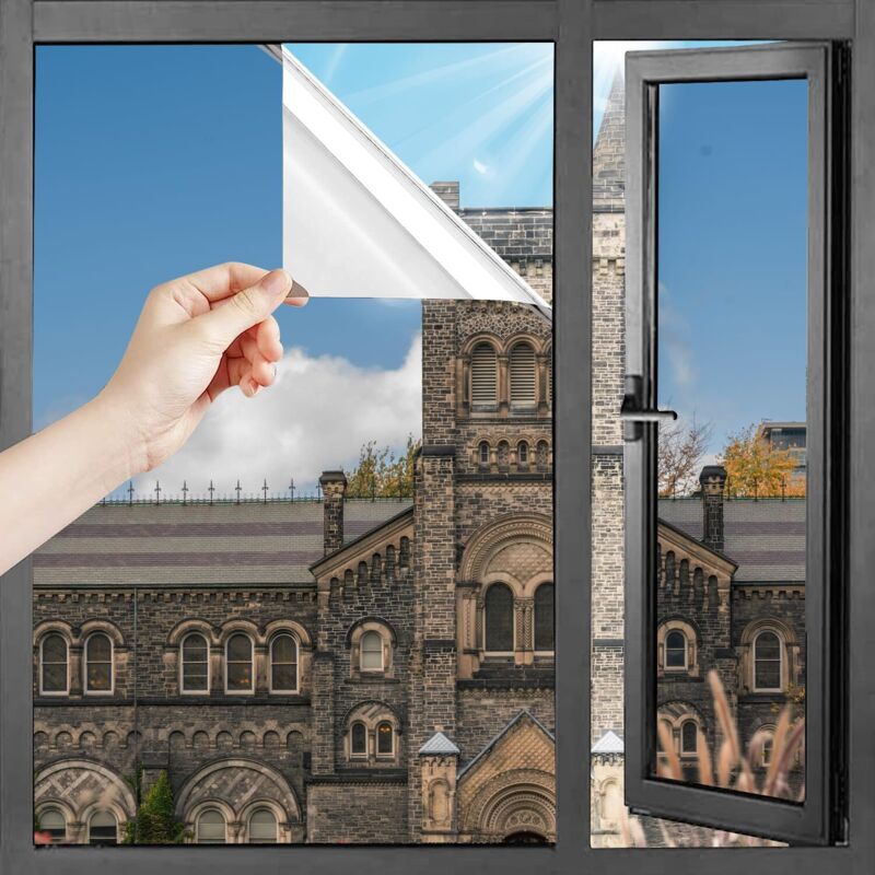 Einweg-Fensterfolie mit Sichtschutz, hitzebeständig, UV-Schutz, Sichtschutz für Möbel, Zuhause, Büro, 40 x 400 cm - Lablanc