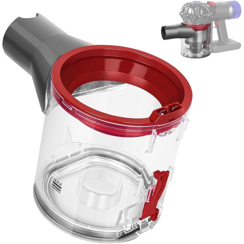 Hochwertiger, transparenter Staubbehälter für Dyson V7/V8-Staubsauger, für Dyson V7/V8-Staubsaugerzubehör, Ersatzteile für Dyson - Lablanc