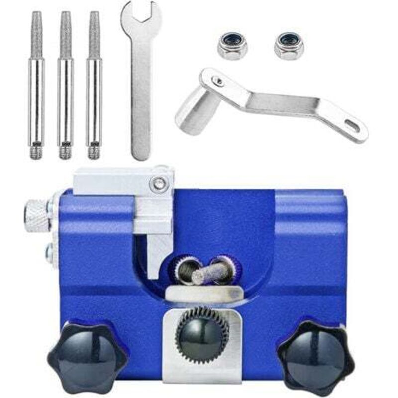 Kettensägen-Kettenschärfer, Kettensägenschärfer mit Handkurbel, Kettenschärfwerkzeug für Holzfäller- und Gärtner-Kettensägen - Lablanc